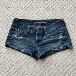 American Eagle Low Rise Dark Wash Jean Shorts
